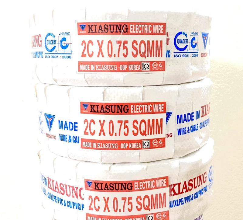 Dây điện KIASUNG 2Cx0.75 SQMM